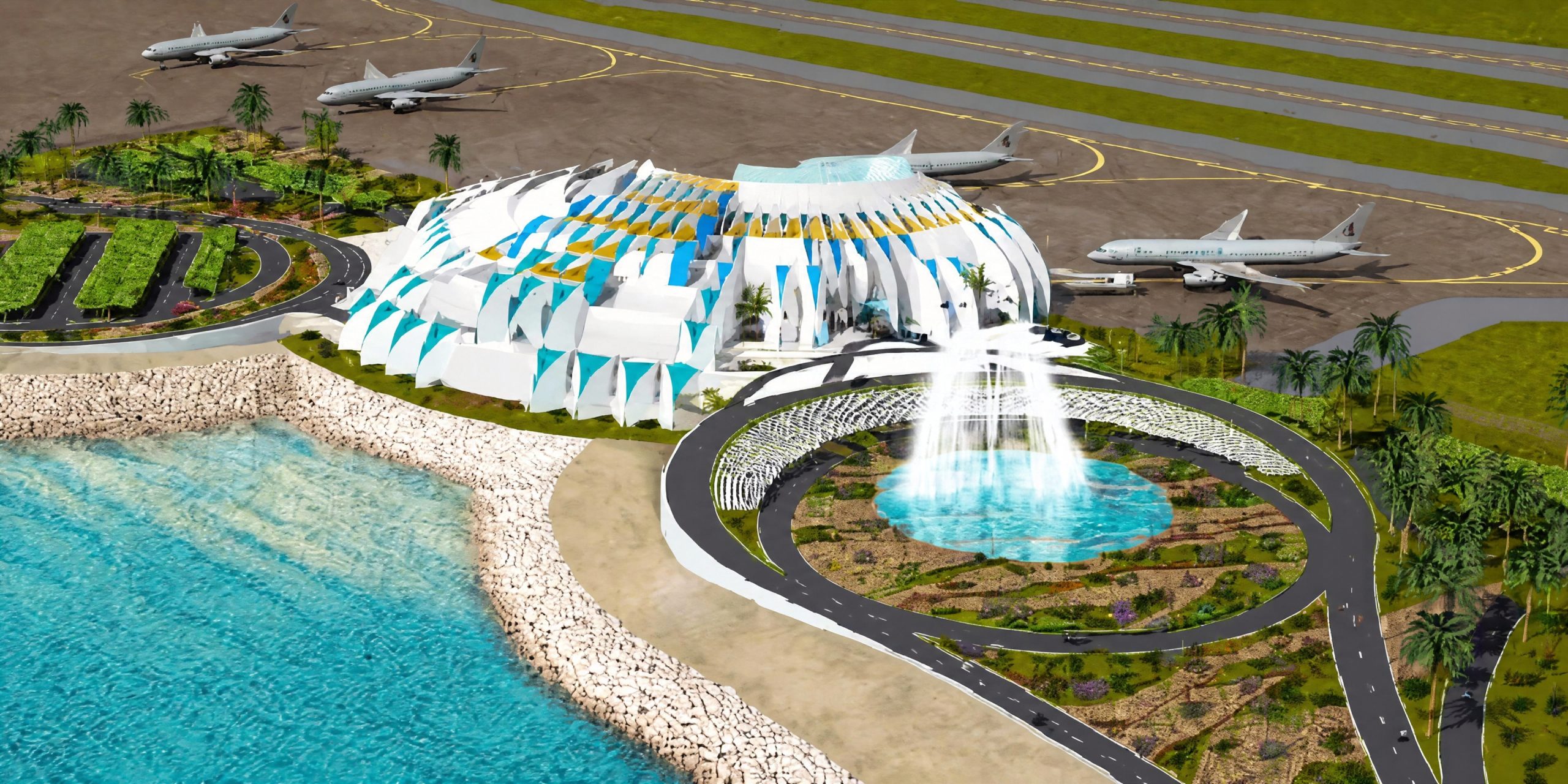 1184_New Doha International Airport Emiri Terminal Parking Structure & Mosque