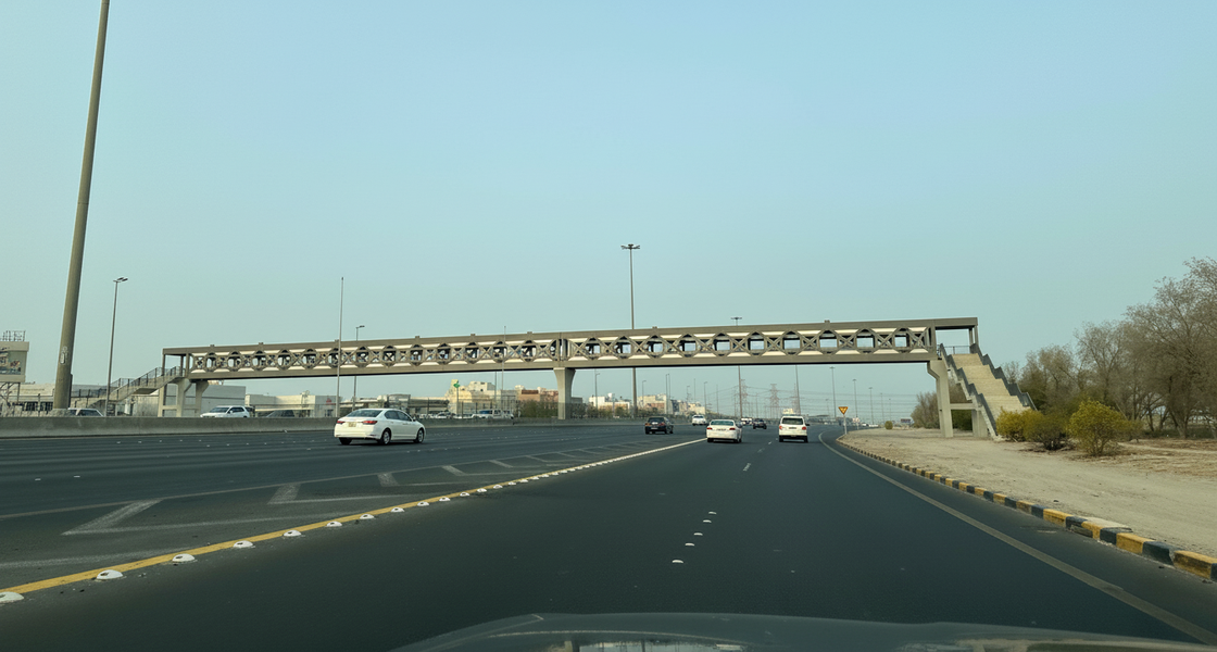 2480_Three Troughs Base Slabs, Two Pedestrian Bridges and Temporary Steel Bridge of RA/256 near Jaber Al-Ahmad Al-Sabah Hospital, South Al-Sura Area